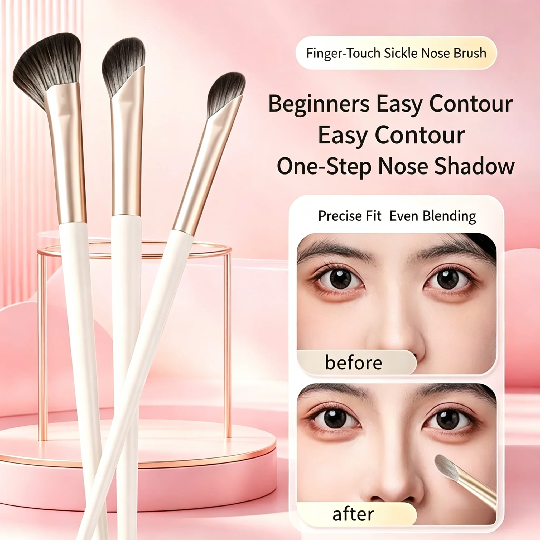 Eye Makeup Brush Set of 8, Comes with  Leather Storage Case, Soft Bristles, Precise Application for Daily Eye Makeup
