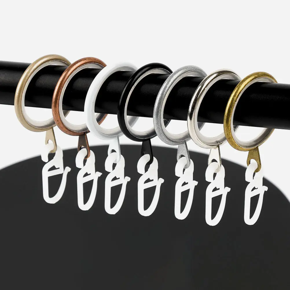 

50Pcs Shower Curtain Hooks Plastic Lightweight Strong Curtain Rail Pulley Hook for Bathroom Drapery Hanging Needs