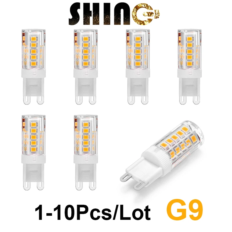 

Brightest G9 LED Lamp AC 220V 3W Ceramic SMD2835 LED Bulb 360 Beam Angle Chandelier Light Spotlight Replace Halogen Lights