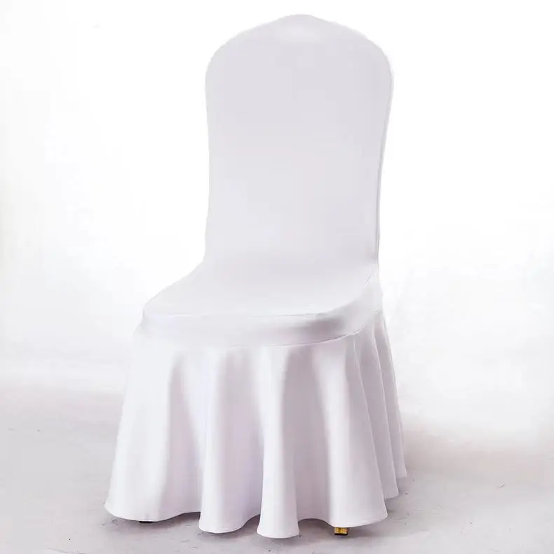 100PCS Universal Stretch Spandex 3D Spacer Fabric Chair Cover Wedding Party Banquet Hotel Scuba Knitting Fabric Chair Cover