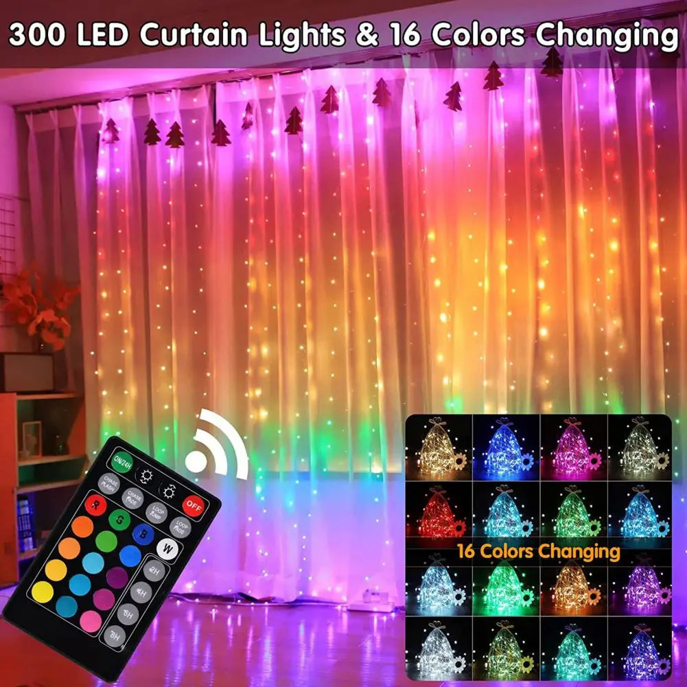 1 Set Waterproof String Light IP43 Energy-saving APP Control Plug-and-Play Decorative Copper Wire Bluetooth-compatible Lights