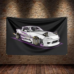 3x5 Ft JDM Racing Car Flag Polyester Printed Car Flags