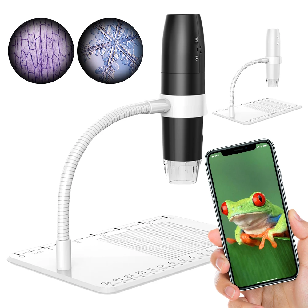 1000X WiFi USB Digital Microscope Digital Magnifier 4.3inch Screen Zoom Microscope Biological Microscope for Electronics Repair