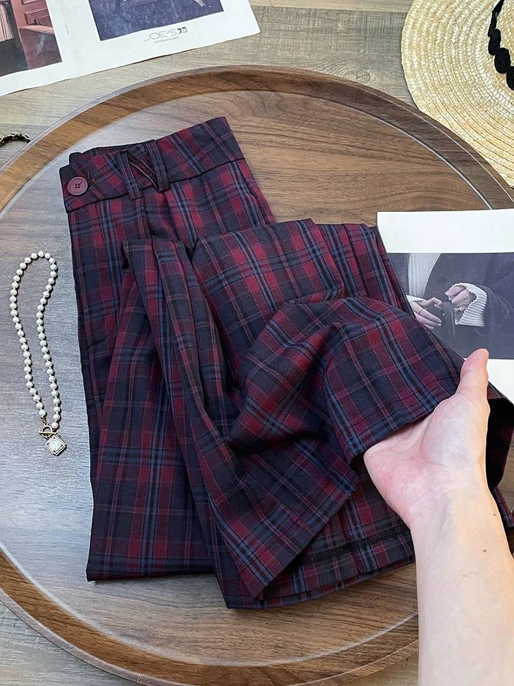 Pantaloni da pavimento a gamba dritta a vita alta alla moda per ragazza piccante in stile americano di inizio autunno Y2K pantaloni casual per ragazza piccante retrò emo