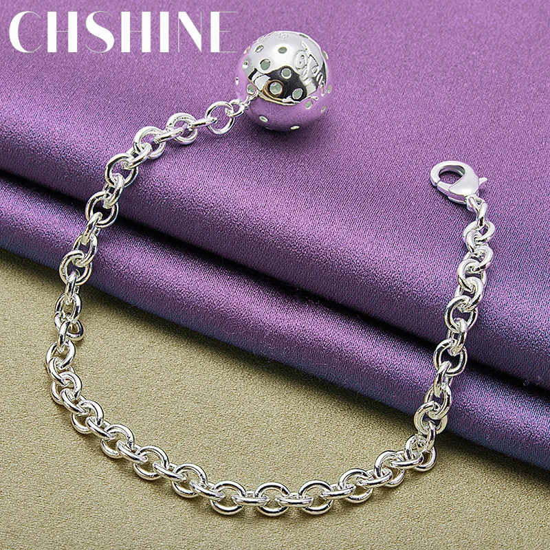 

CHSHINE 925 Sterling Silver Rond Ball Bracelet For Women Wedding Party Fashion Charm Jewelry