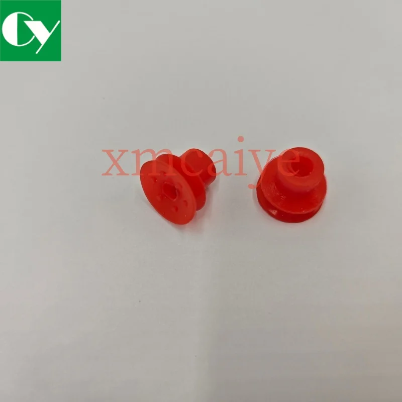 Durable 100 Pcs 5x12x17x20mm Rubber Sucker Nozzle New Muller Martini Red Sucker Printing Machinery Parts