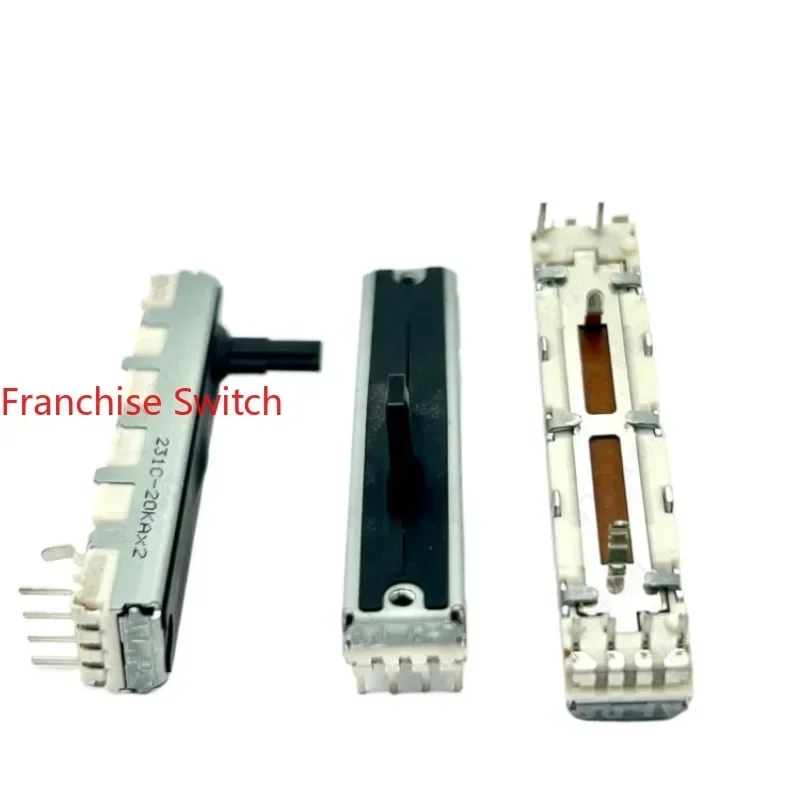 10PCS QT94 RS30112A45MM Double Straight-slip Potentiometer 20KA Shaft Length 10MM With Dust-proof