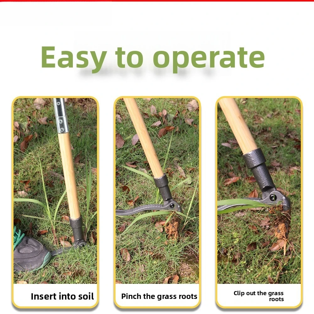Stand Up Weeder Manual Root Weed Puller No Bend Long Handle Garden Weed Remover Gardening Tool
