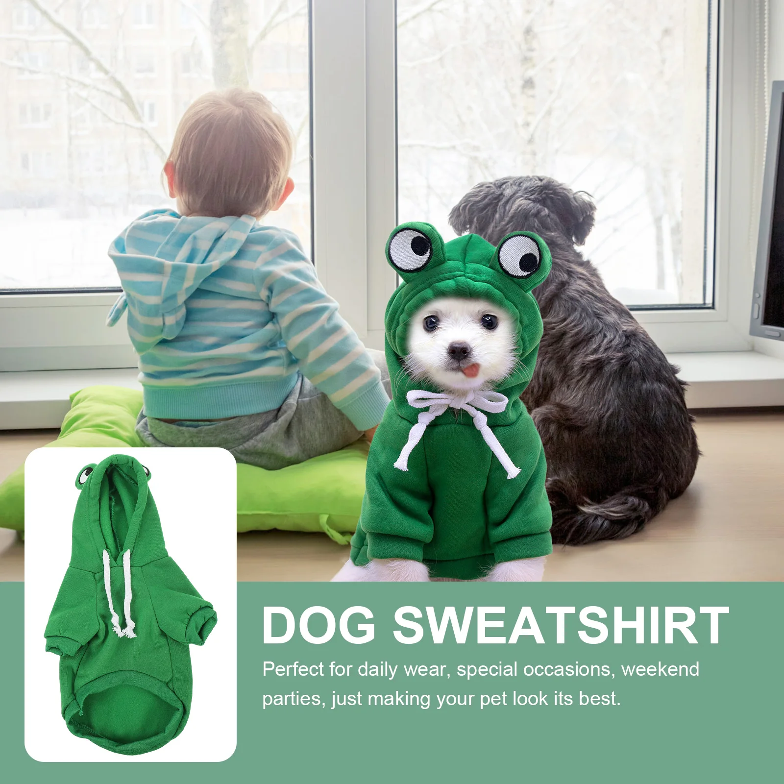

Pet Dog Costume Winter Sweaters Polyester Clothes Clothing Button Design Adorable Puppy Sweatshirts Warmth