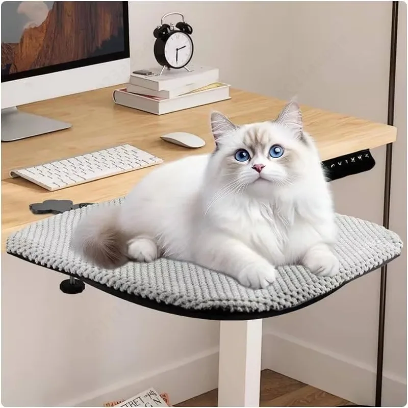 Suspended Cat Hammock Desk Cat Bed 20kg Large Load Bearing Office Desktop Pet Climbing Frame for Cat Rest