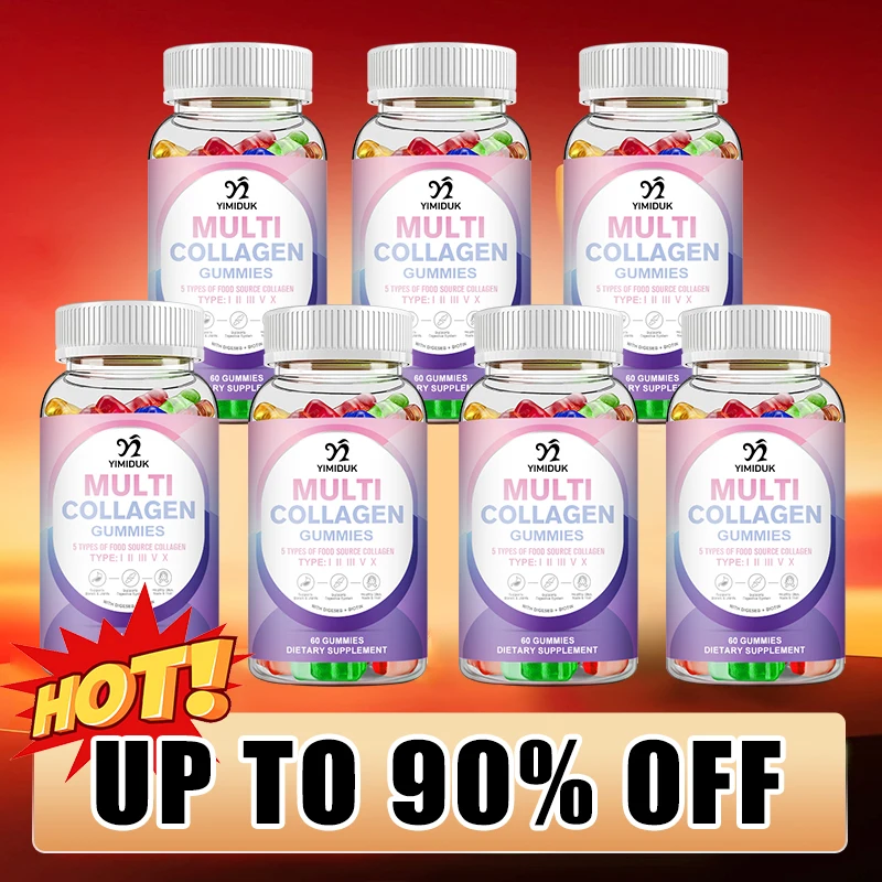 

Премиальная добавка с мультиколлагеном и биотином для улучшения здоровья кожи, гибкости суставов, увлажнения кожи, без глютена