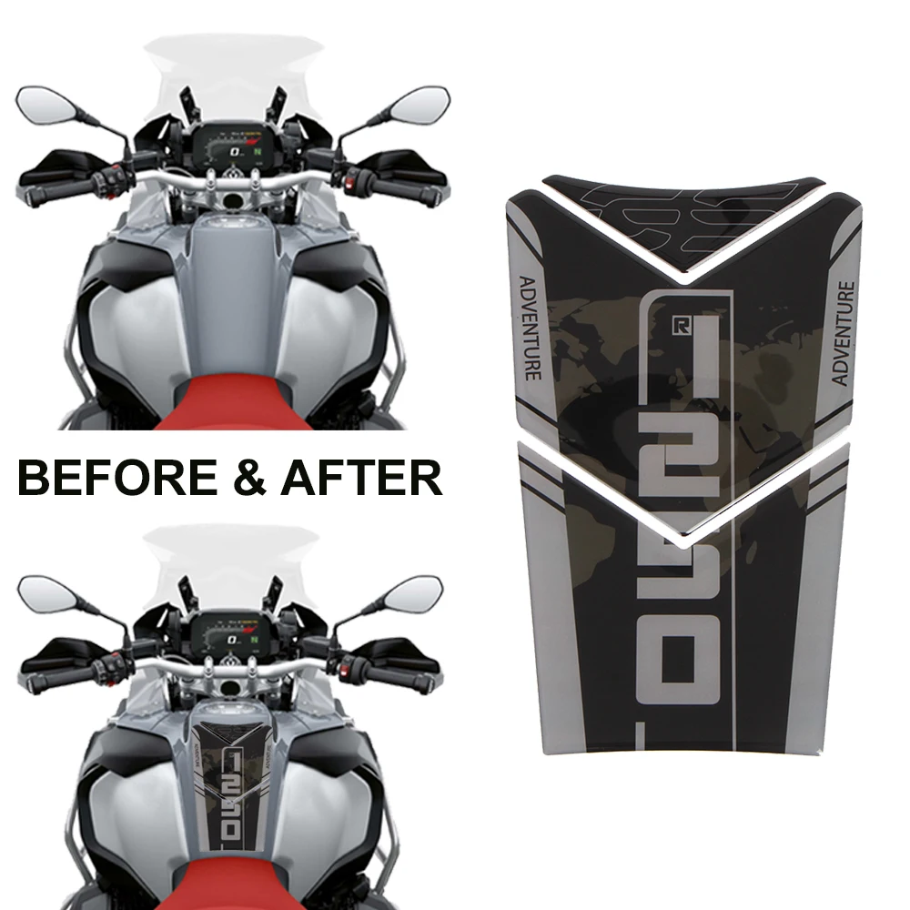 Motorcycle Modified Fuel Tank Protector Pad 3D Resin Sticker Decals Accessories For BMW R1250GS Adventure R 1250 GSA R1250 ADV