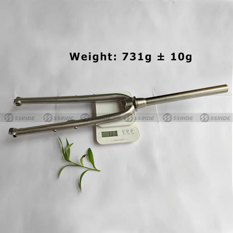 Titanium Alloy Gravel Fork, Flat Mount Disc Brake, Road Bike, Inner Cable Routing, Bicycle Parts, 700C