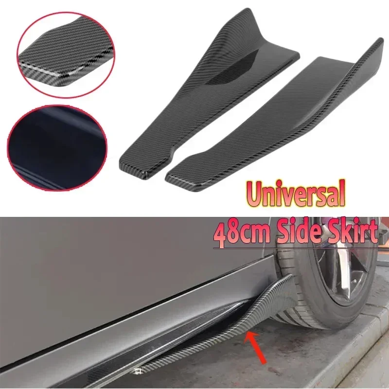 

48CM Side Skirts For Cars Universal Bumper Spoiler Splitter Protector For BMW F20 E90 For Audi For VW Golf For Benz Anti-scratch