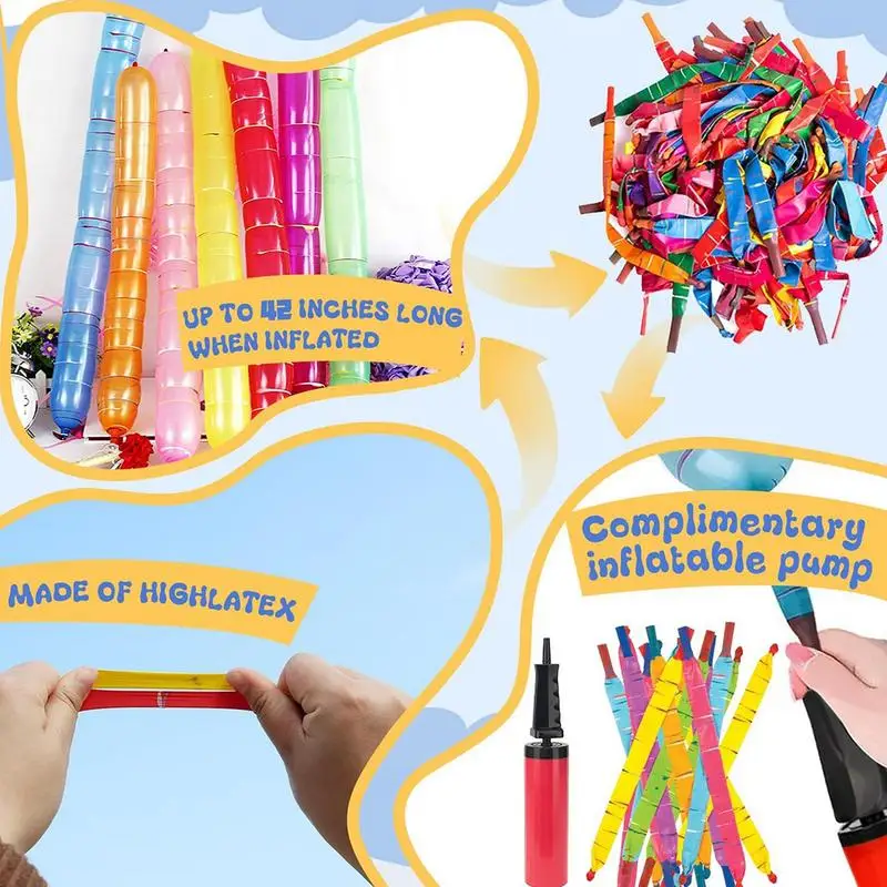100 個ロケットスクリーミングバルーンホリデーデコレーション子供屋外おもちゃロングツイストバルーンフェスティバルパーティー誕生日イベント用