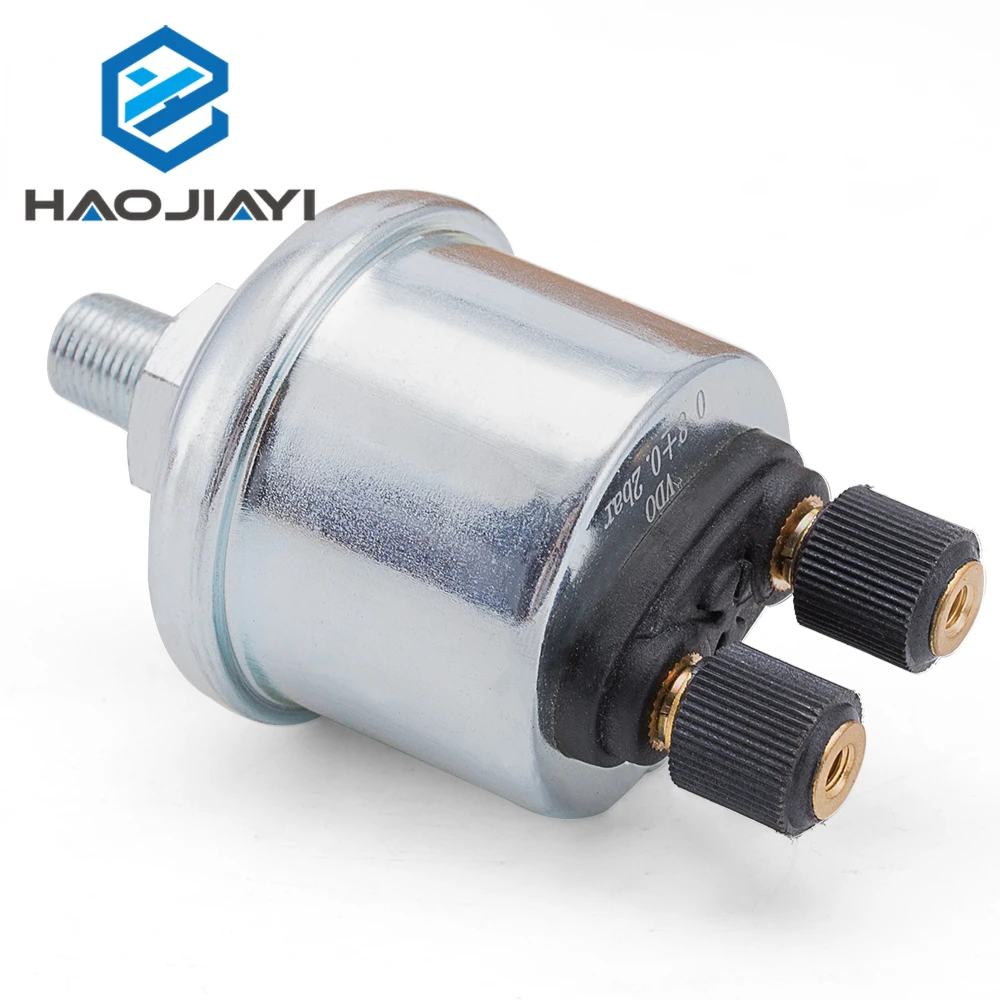 Universal VDO Oil Pressure Sensor 0 to 10 Bars 1/8NPT Diesel generator part 10mm stainless crew plug Alarm pressure sensor