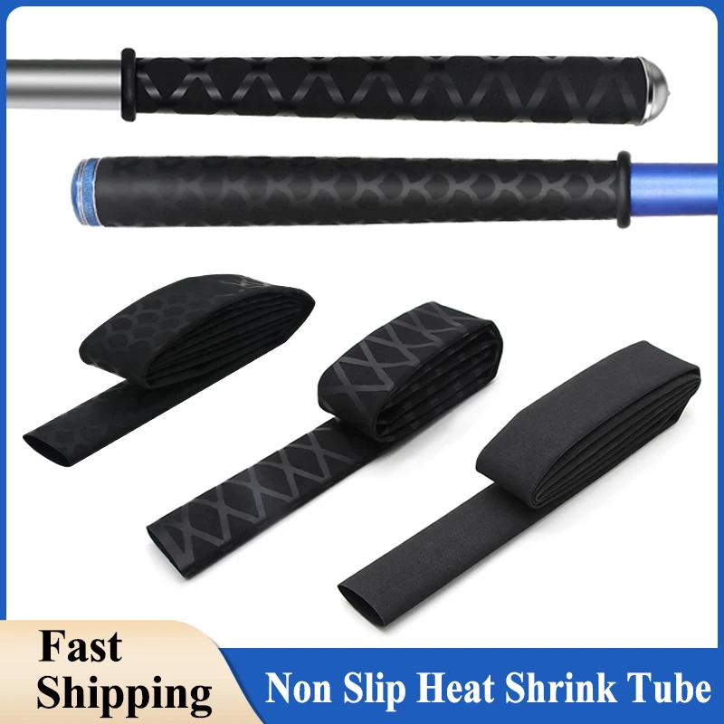 1M/1.6M Non Slip Heat Shrink Tube 15 18 20 22 25 30 40 50mm Waterproof Cover Bicycle Handle Protector Anti Skid Fishing Rod Wrap
