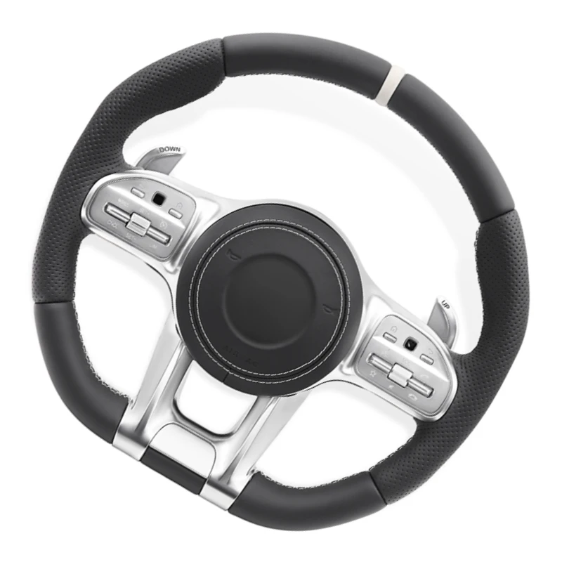 Car Steering Wheel for Mercedes Benz AMG C63 E63 A B C E Class W212 W205 W204 W213 GLA GLE GLC GLS Steering Wheel Plug and Play