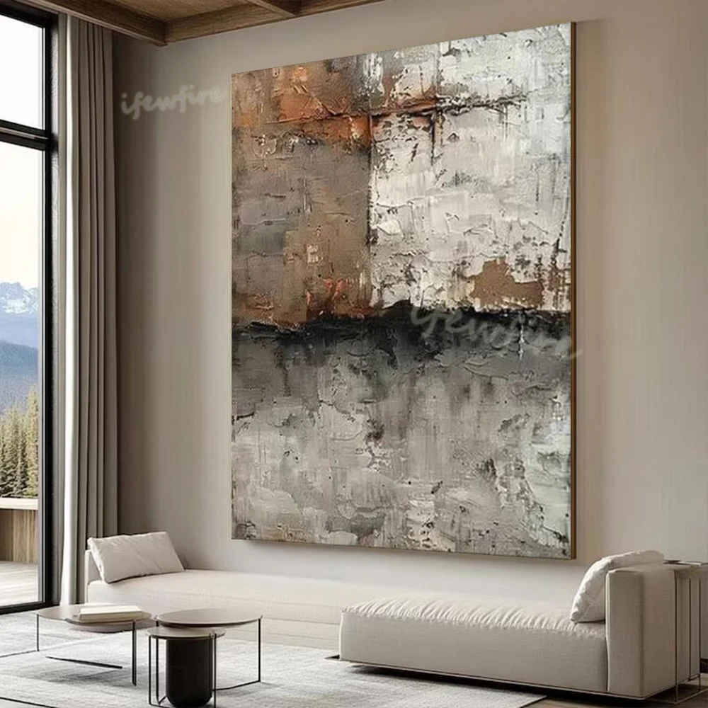 Modern Abstract Oil Painting 100% Handmade on Canvas Mural Wall Art Picture for Living Room Decor Unique Home Decorative Artwork