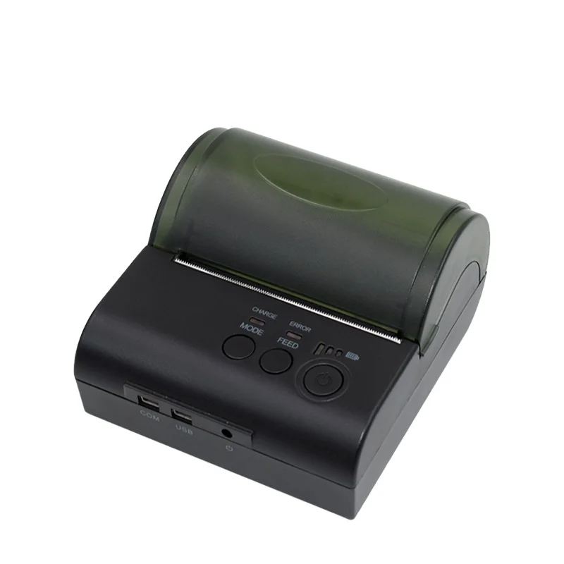 Zijiang POS-8001DD 80mm Mini Portable Wireless 203dpi Thermal Printer Receipt Bill Ticket POS Printing for Android IOS Windows