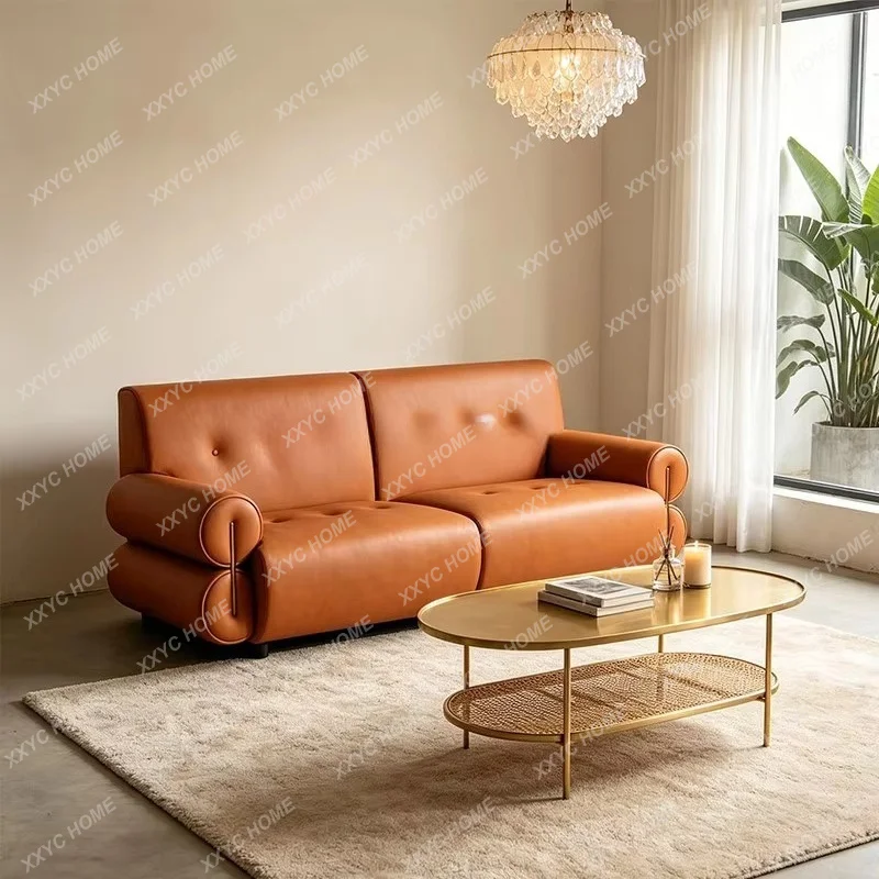 XXMedieval Bauhaus sofa straight row double small apartment living room hotel sofa