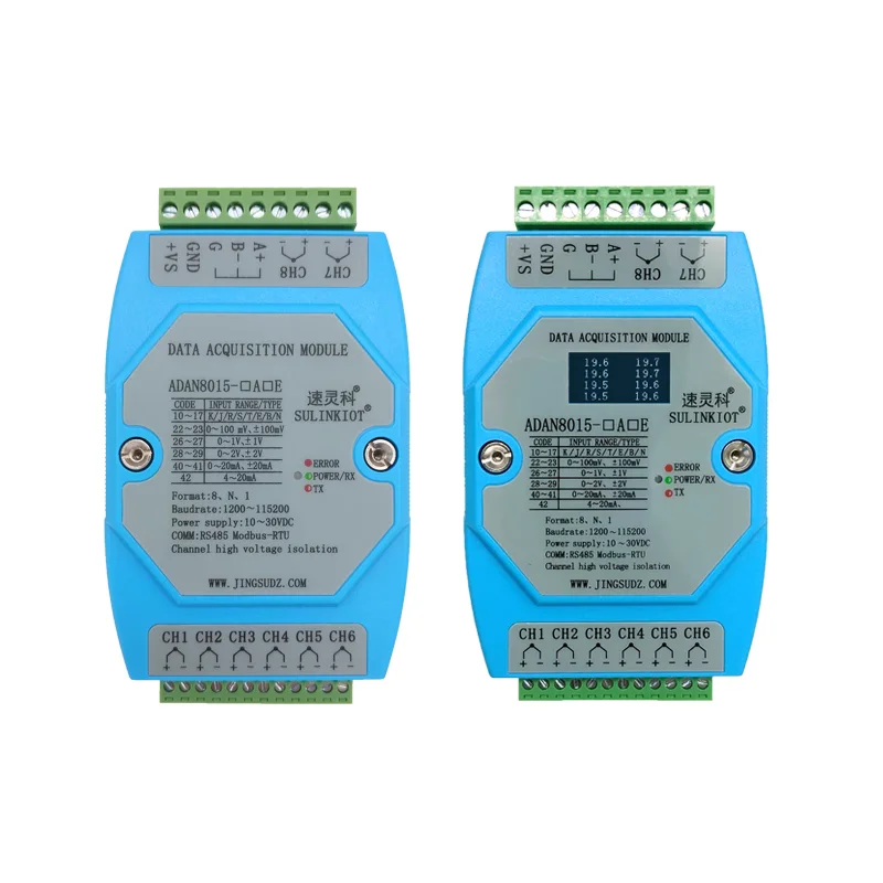 

ADAN8015 temperature transmitter K thermocouple 4-20MA current 0-2V voltage conversion RS485 acquisition module