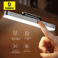 Baseus Night Light Hanging Magnetic LED Table Lamp Stepless Dimming Desk Lamp Rechargeable Cabinet Light For Bedroom Kitchen