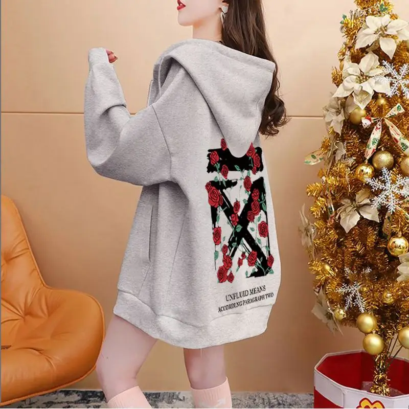 Femme haut à capuche avec Orint sur dropshipping essentiel à manches longues années 90 Vintage Kpop pas cher femmes sweats à capuche pleine fermeture éclair