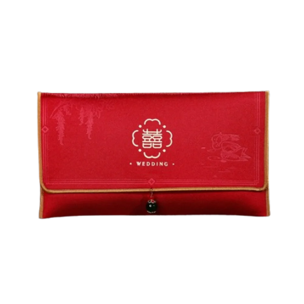 Creative Chinese Style New Year Red Envelopes Traditional Blessing Lucky Red Pocket Cloth Hongbao Wedding Money Bag Kids Gift