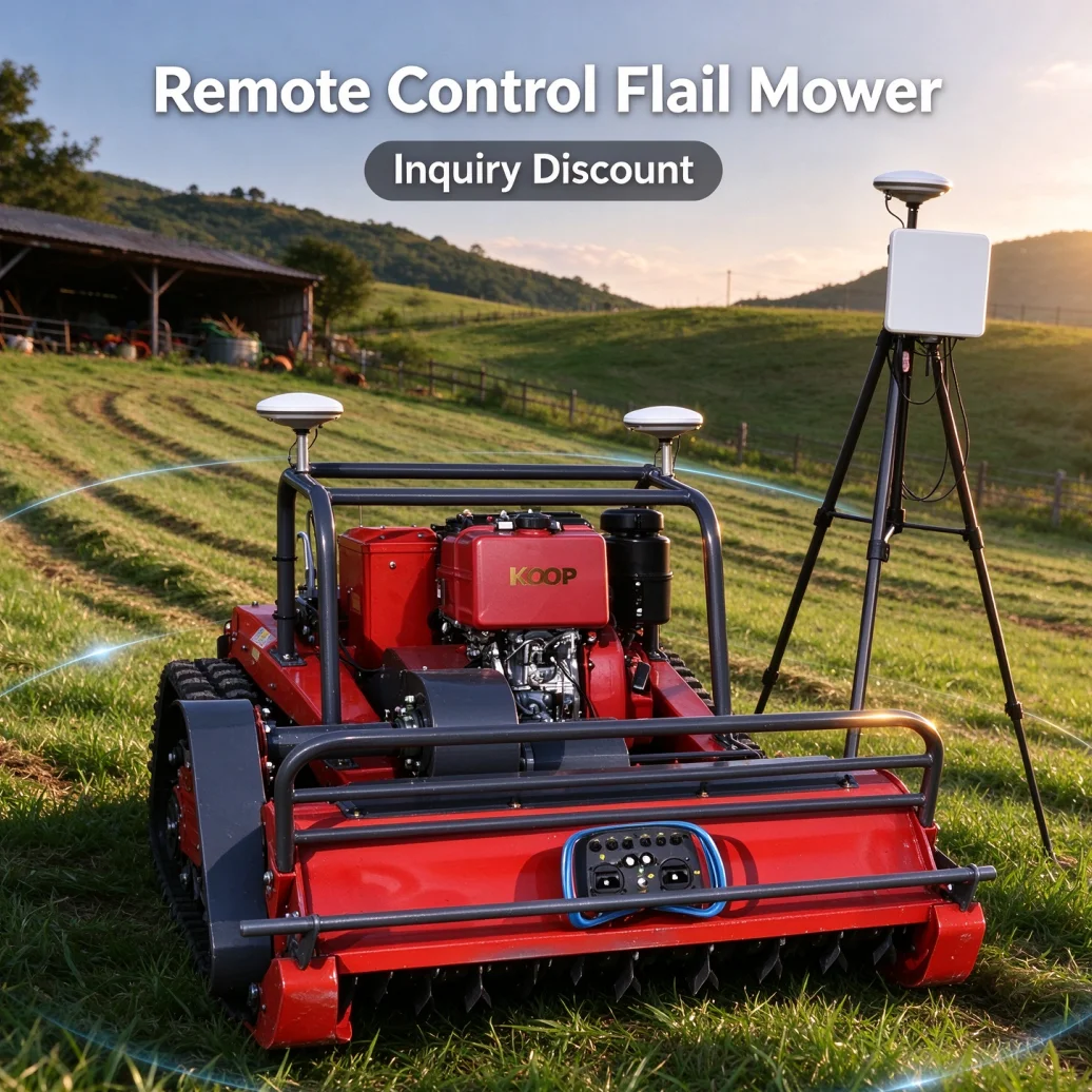 Customized Remote Control Flail Mower GPS for diversion tunnel outlet, slope weed clearing and protection at tunnel water exit