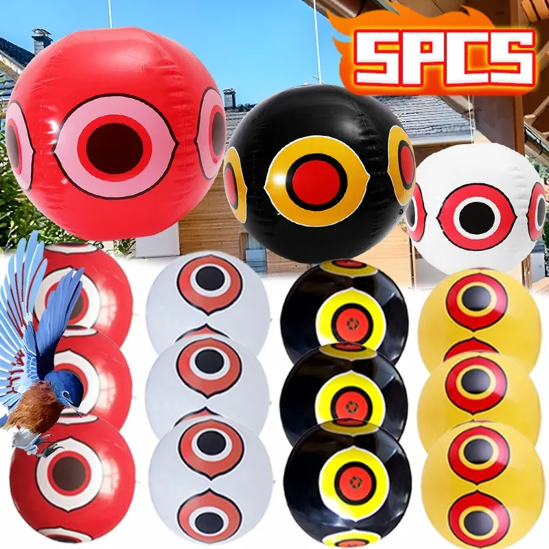 Bird Scare-Eye Balloon for Orchard Courtyard Anti-Bird Repellent Inflatable Ball Hanging Bird Fear Balloon Deterrent Eye Balloon