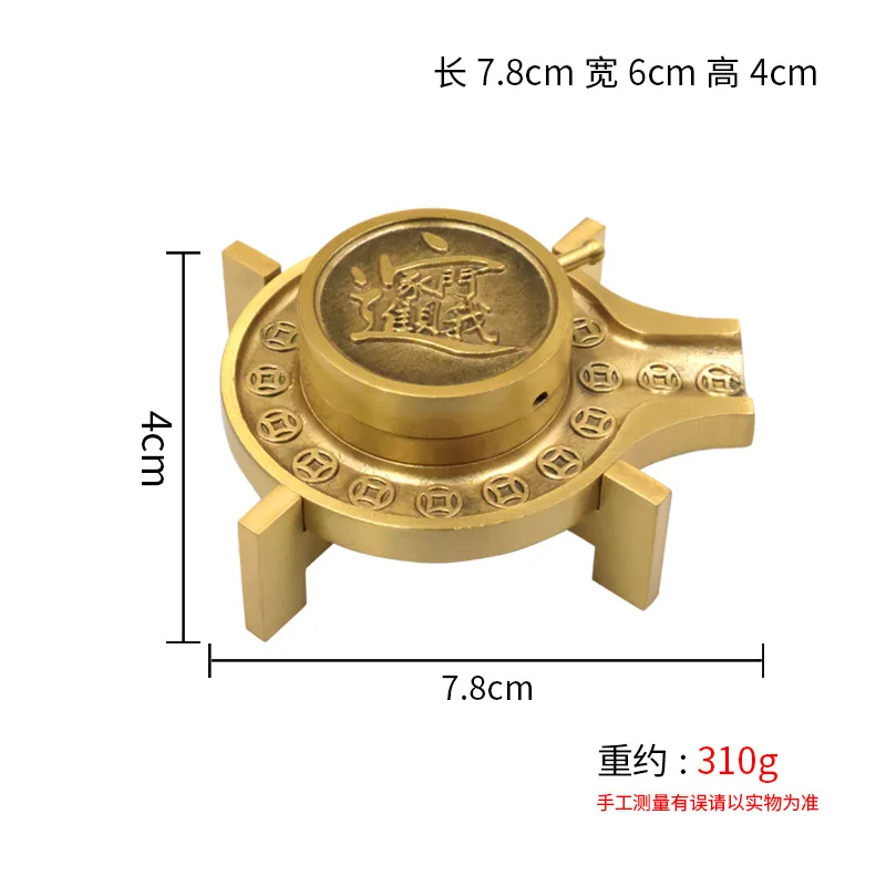 Brass Wealth Miniature Antique Stone Creative Rural Table Milling Plate Rotating Ornament
