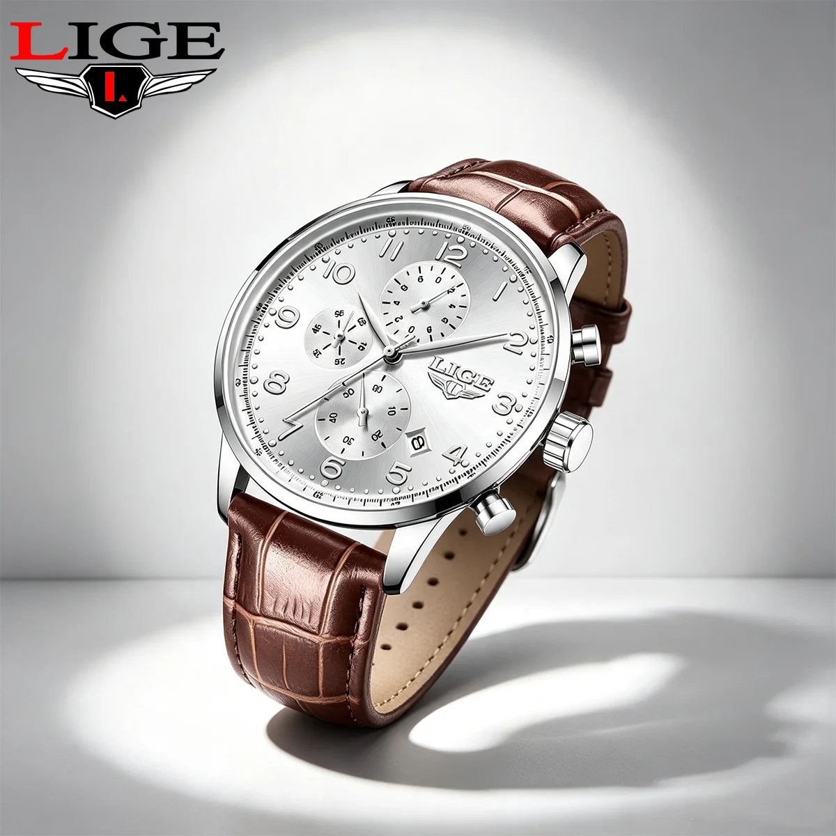 LIGE Sportuhren für Herren Schlichte Luxus-Herrenuhren Wasserdichte Business-Uhr Quarz-Armbanduhren für Männer Montres Hommes