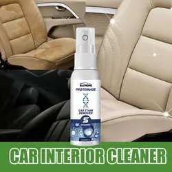 30ml/100ml Car Interior Cleaner Multi-purpose Leather & Upholstery Cleaning Agent Powerful Stain Remover for Auto Home Cleaning