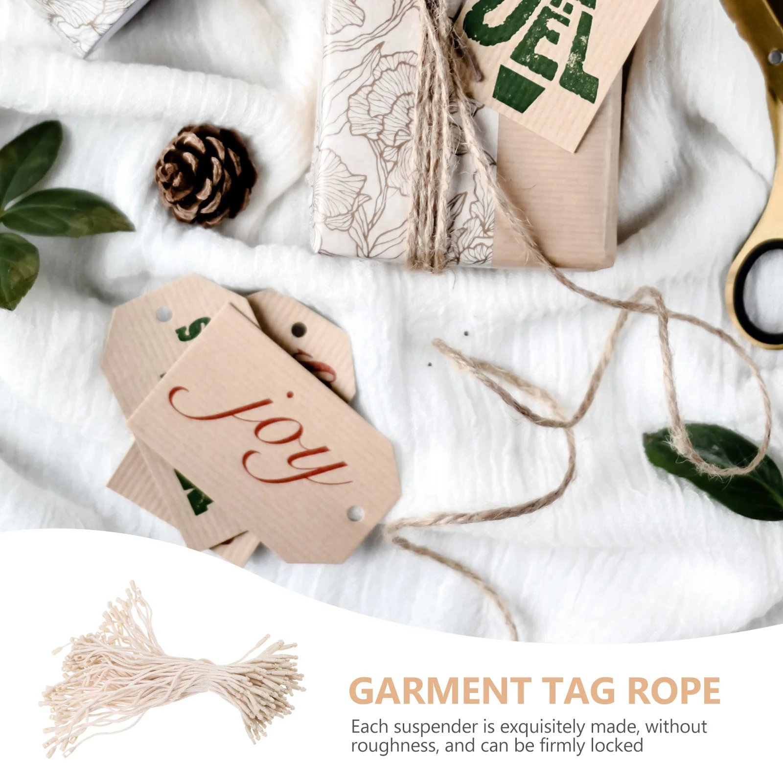 

1000pcs Cotton Ties Price Tag Fasteners Gift Hanger Ropes Label Security Apparels Tag Clasp Clothing Price Tags Hanging Ropes