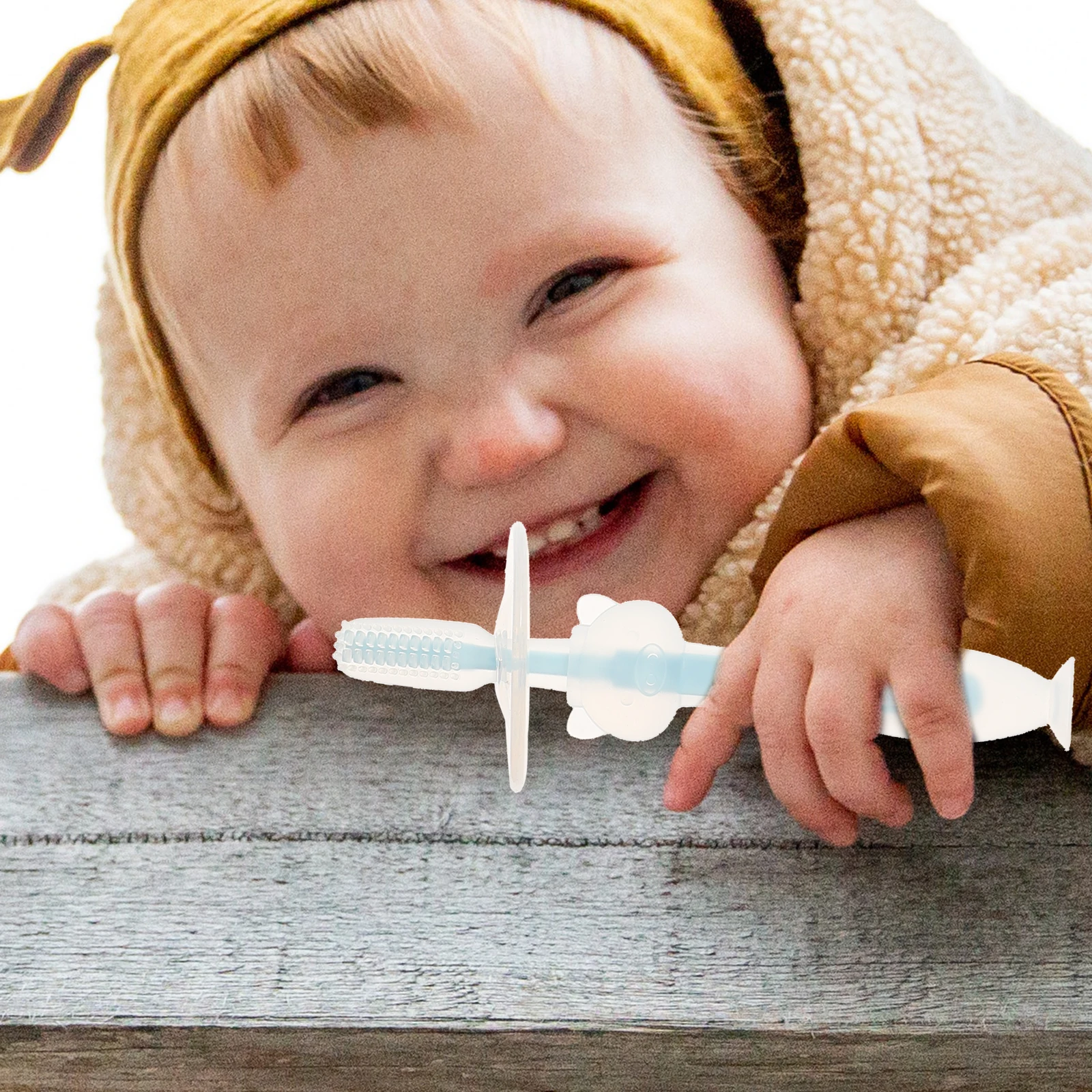 

4pcs Baby Toothbrush Silicone Infant Teeth Training Suction Base Portable Safe Gum Friendly Design for Kids 12 Months Up