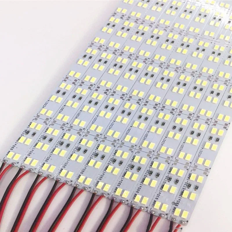 

Светодиодная жесткая лента 25см 50см, двухрядная, DC12V 24V, SMD 5630 5730, 144 светодиода, 72 светодиода/0.5м, суперяркая, алюминиевая, жесткая светодиодная лента.