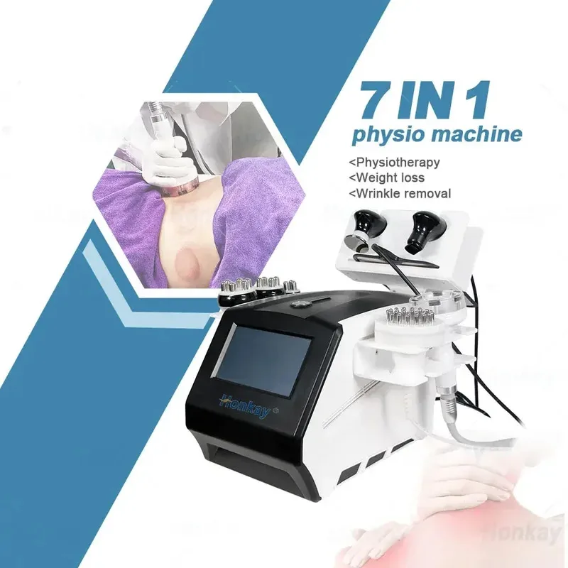 Multifunctional 7-in-1 Tecar RET/CET Physiotherapy Machine - Cavitation, Vacuum RF for Weight Loss, Wrinkle Removal & Pain Reli