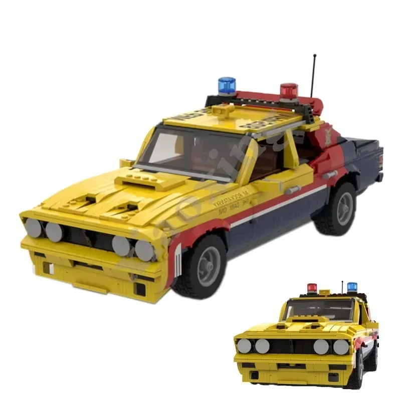 1502 stuks MOC beroemde film en televisie gele kaart interceptor automodel montage bouwstenen speelgoed kindercadeau