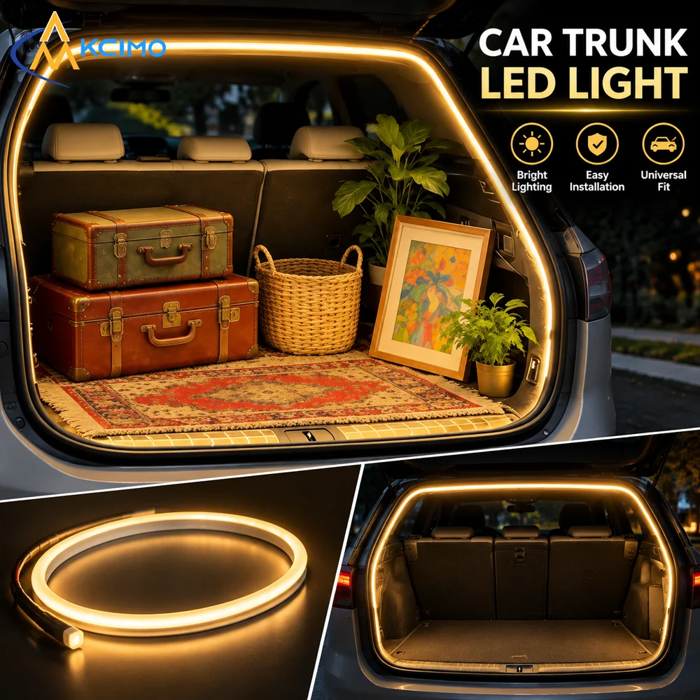 Multifunctional Portable LED Tailgate Light Strip,Car Trunk Cargo Lamp,Waterproof Ambient Light for Car Decoration & Camping Use