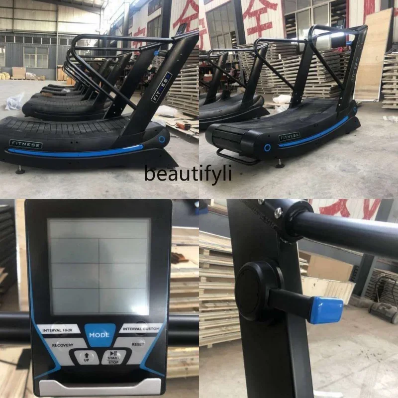 

Unpowered commercial treadmill gym, crawler arc magnetic control, fitness equipment