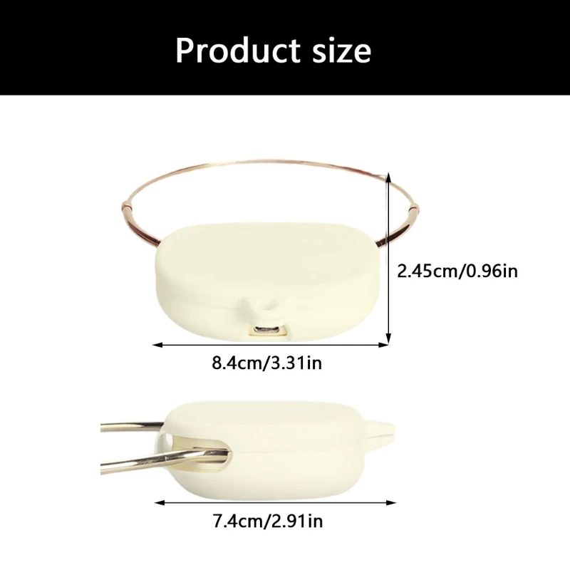 L4MD Flexible Silikonschutzgehäuse Gehäuse für clip drahtlose Kopfhörerschockdockelabdeckung Kratzfestes Hülsen täglich