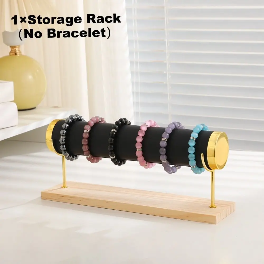 

Detachable Bracelet Display Holder Wooden Tray Flannel Wrap Bangle Storage Rack Multipurpose 3 Tier Jewelry Storage Stand