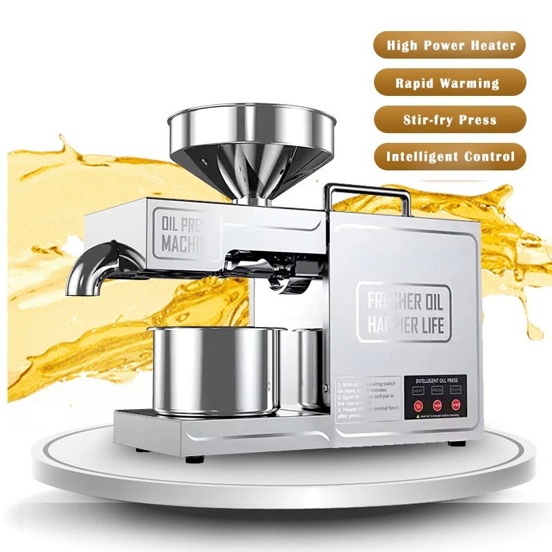 الجملة مصنع النفط النازع آلة الضغط صنع النفط آلة معالجة مكابس زيت الطبخ للمنزل الكهربائية