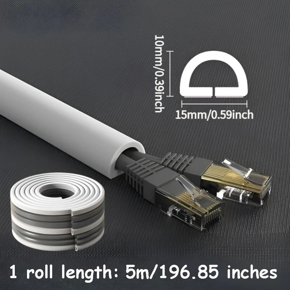 1PC 1/3M Zelfklevende PVC Kabelmanagement Strip Decoratieve Draadbescherming Strip Geschikt voor het Bedekken van Draden op Muren Vloeren
