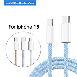 UGOURD PD 60W 20V3A TYPE C to C Fast Charging Cable for iPhone 15 Pro Max USB C To USB C USB2 480Mbps For Samsung Huawei xiaomi