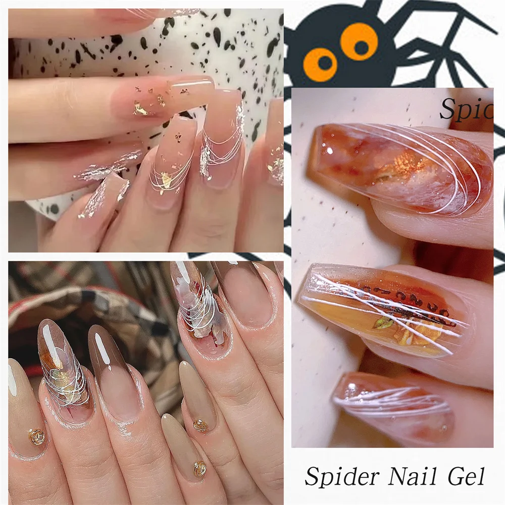 Misscheering Spider Web Drawing Gel smalto per unghie pittura colorata Gel smalto per unghie fai da te Nail Art Design Pull Silk Line Gel lacca