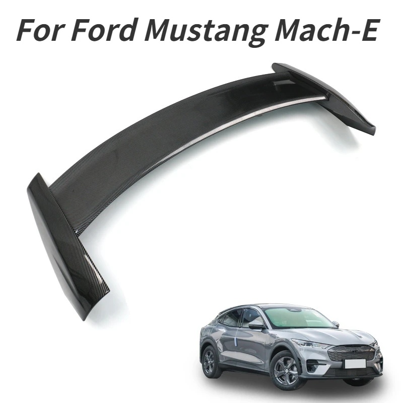 

Spoilers for Ford Mustang Mach-E Accessories Segmented Large Top Wing Rear GT Sports Fixed Wind Wing Carbon Fiber Style ABS