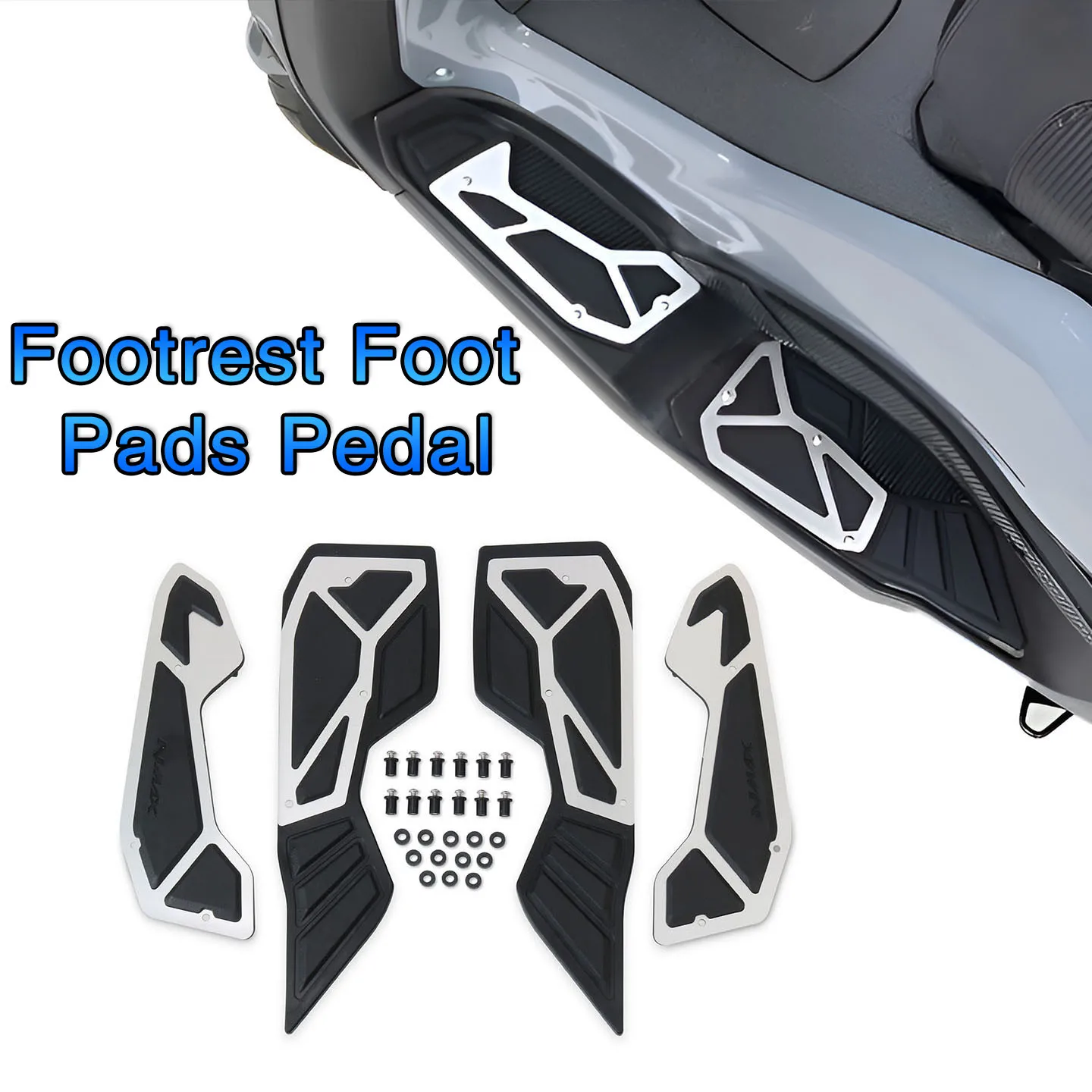 

Motorcycle Footrest Foot Pads Pedal Plate Pedals Foot Cushion Footrest Footpads For NMAX 155 NMAX155 TURBO 2025