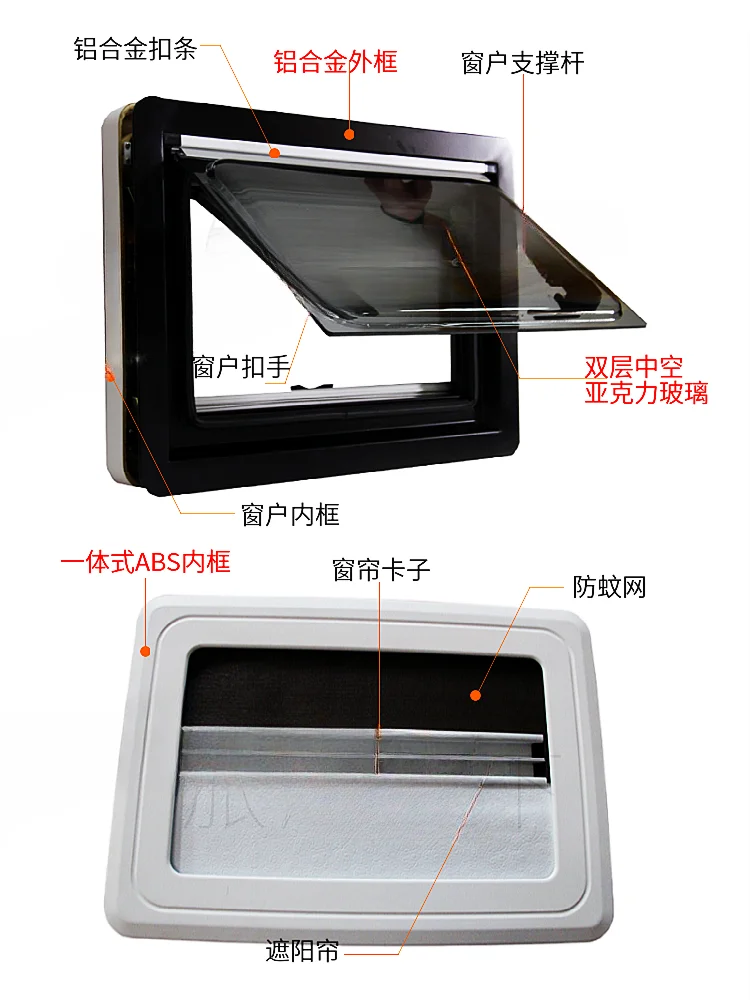 Extrapolation, Traveling Trailer, Square Cabin, Container Cargo Modification Accessories, Windows